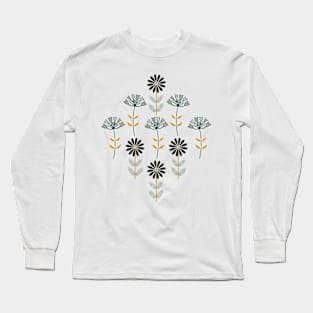 Retro Wildflowers Long Sleeve T-Shirt